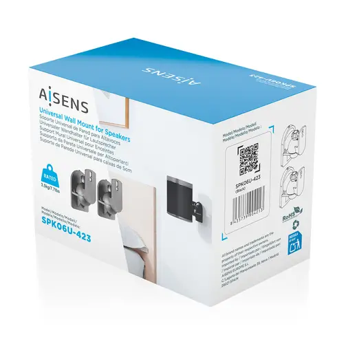 Soporte Universal De Pared Giratorio E Inclinable Para Altavoces, Negro - Imagen 6