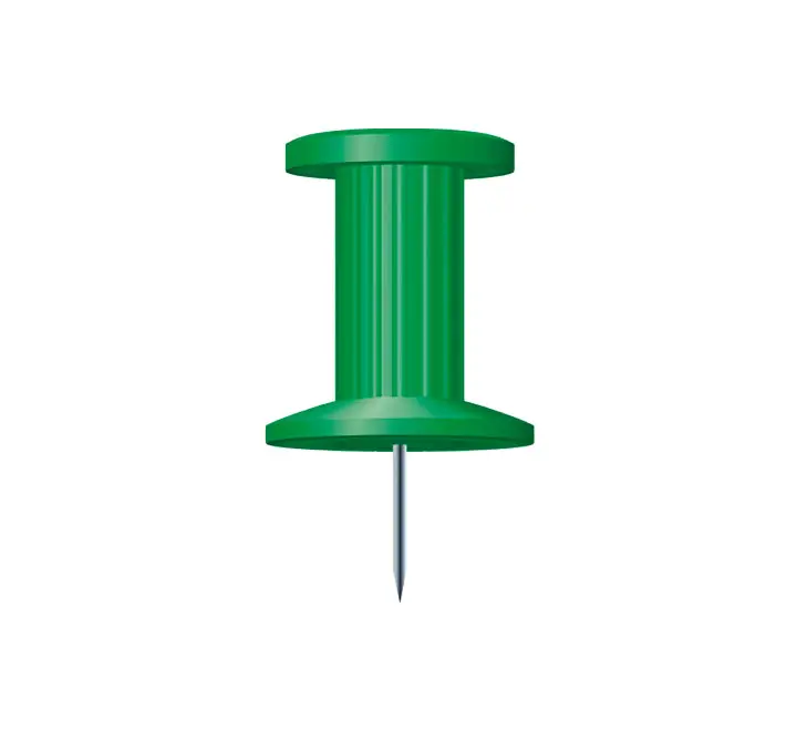 C.25AGUJAS PUSH PINS EXACOMPTA 10MM VERDE 14705E