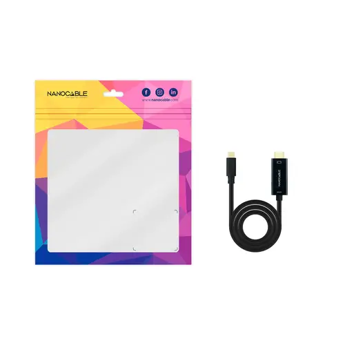 Cable Conversor USB-C a HDMI 1.4 4K@30HZ 3 m, Negro - Imagen 5