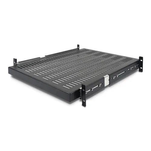 Estante Bandeja Deslizante Perforada Telescópica para Armario Rack de Profundidad Ajustable - 2U 22.7kg - Imagen 5