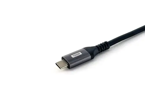 Cable USB 2.0 C a C en ángulo de 90°, M/M, 2,0 m, PD 100 W, negro - Imagen 4