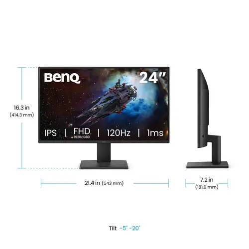 GW2491P pantalla para PC 60,5 cm (23.8") 1920 x 1080 Pixeles Full HD LED Negro - Imagen 4