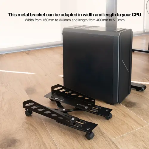 Soporte metálico para CPU de suelo con ruedas - Imagen 6