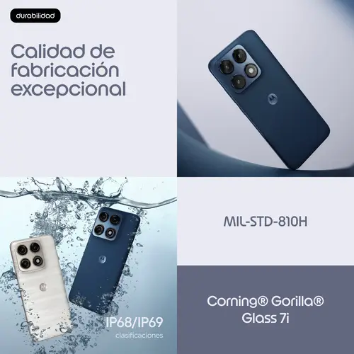edge 70 pro 17,2 cm (6.78") SIM doble Android 16.0 5G USB Tipo C 12 GB 512 GB 6500 mAh Azul oscuro - Imagen 11