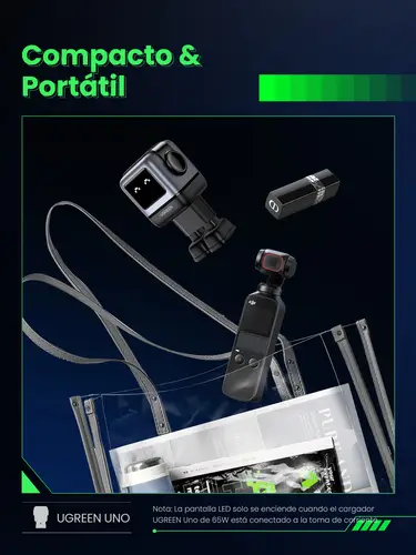 Nexode RG 65W 3-Port GaN Ordenador portátil, Teléfono móvil, Portátil, Batería portátil, Teléfono Gris Corriente alterna Carga rápida Interior - Imagen 12