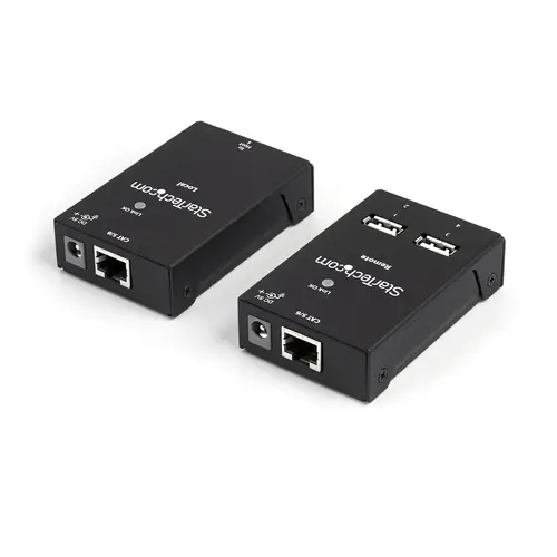 Extensor Alargador USB 2.0 de 4 Puertos por Cable Cat5 o Cat6 - Extensor Compacto USB 2.0 por Ethernet - Hasta 40 Metros - Hub Ladrón USB 2.0 Remoto - Imagen 2