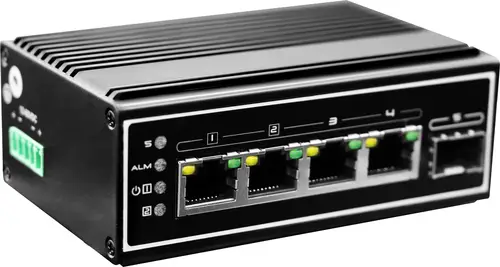 IGP-0502 switch No administrado Gigabit Ethernet (10/100/1000) Energía sobre Ethernet (PoE) Negro - Imagen 1