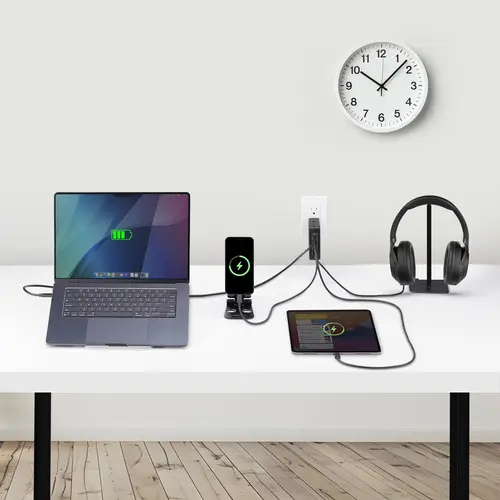 Cargador USB-C/USB-A de Pared GaN PD de 140W - 3x USB-C/1x USB-A - Cargador Internacional para Portátil MacBook/Dell XPS/Inspiron - Cargador USB Tipo C PD 3.1 - Imagen 10