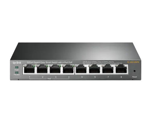 TL-SG108PE Gestionado L2 Gigabit Ethernet (10/100/1000) Energía sobre Ethernet (PoE) Negro - Imagen 1