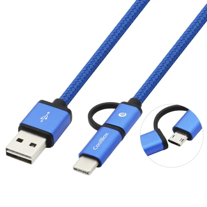 COO-CAB-U2MC-BL cable USB USB 2.0 1 m USB A USB C/Micro-USB B Azul
