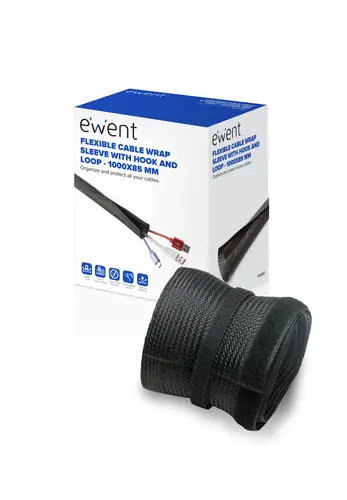 EW1557 organizador de cables Universal Pasacables Negro 1 pieza(s) - Imagen 1