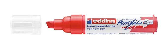 5000 Acrylic Marker Broad marcador permanente Punta de cincel Rojo 1 pieza(s)