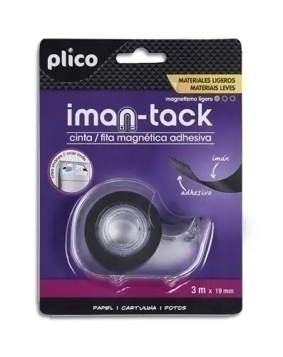 CINTA ADHESIVA PLICO MAGNETICA 3m x19 mm - Pack de 12 unidades