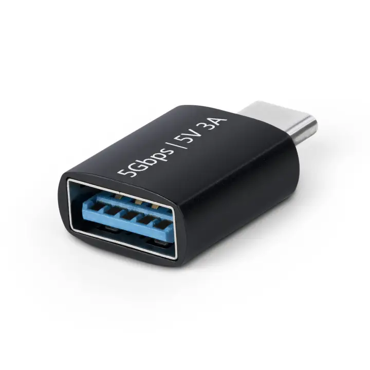 Adaptador USB-C a USB-A - USB Tipo C 5Gbps - Conversor USB Tipo C a USB-A - USB-C Macho a USB-A Hembra - Carcasa de Metal