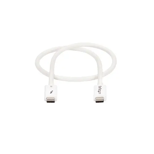 Cable Thunderbolt 3 Pasivo 50cm - 40Gbps - PD 100W - Vídeo 4K/5K - Cable Thunderbolt - Certificado Thunderbolt - Compatible USB4 / Modo Alt DP - Thunderbolt 4 - USB 3.2 - USB-C - Blanco - Imagen 5