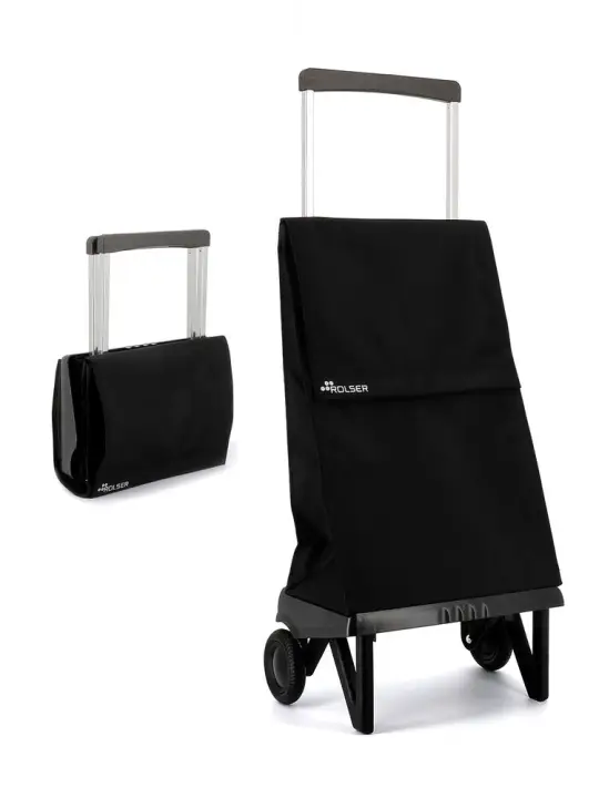 PLE001-1023 bolsa de compras Negro Bolsa para carrito de la compra