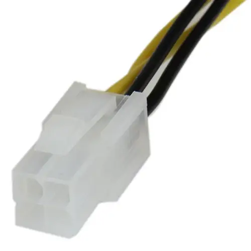 Cable 20cm Extensión Alargador Alimentación Corriente Placa Base ATX12V 4 Pines P4 - Macho a Hembra - Imagen 2