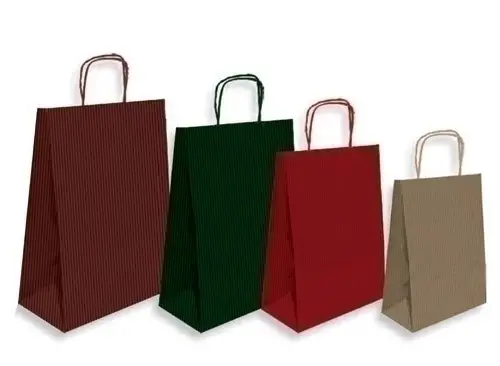 BOLSA PAPEL KRAFT LISO 32x40 ROJO P/50