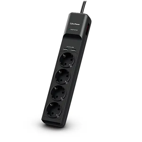 P0420SUD0-DE limitador de tensión Negro 4 salidas AC 200 - 250 V 1,8 m