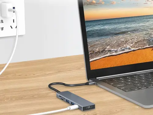 DONN23G base para portátil y replicador de puertos Alámbrico USB 3.2 Gen 1 (3.1 Gen 1) Type-C Gris - Imagen 6