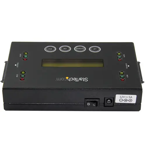 Clonador y Borrador Independiente 1:1 para Memorias USB y Unidades de Disco Duro y SSD SATA - con Pantalla LCD - TAA - Independiente del Sistema Operativo - Imagen 3