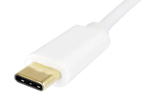 Adaptador de USB-C a audio, color blanco - Imagen 3