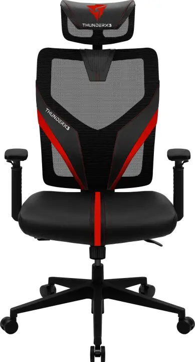 YAMA1 Silla para videojuegos universal Negro, Rojo