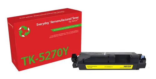 Remanufacturado Everyday Tóner Everyday Amarillo remanufacturado de Xerox es compatible con Kyocera TK-5270Y, Capacidad estándar - Imagen 1