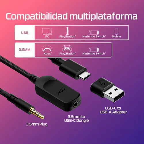 Cloud III - Auriculares gaming (negros) - Imagen 3
