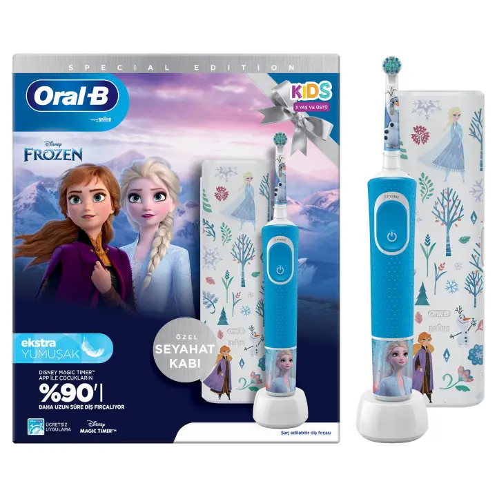 Vitality Pro Frozen Niño Cepillo dental oscilante Negro, Gris