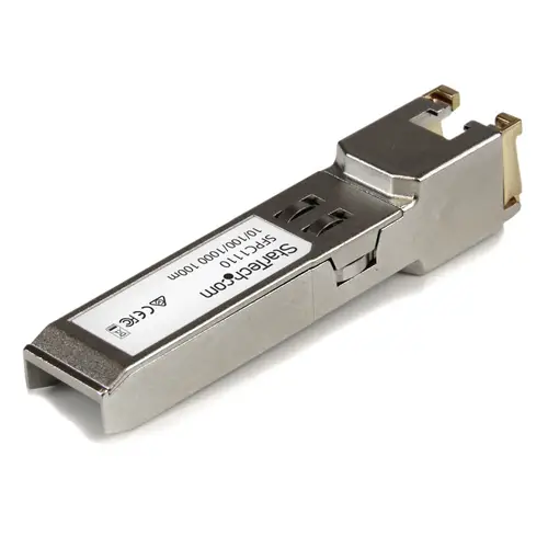 Módulo Transceptor SFP Compatible con el Modelo SFP-GE-T de Cisco - 1000BASE-T - SFP a RJ45 Cat6 / Cat5e - 10/100/1000 Mbps - RJ45 - 100m - Cisco IE3400, IE3300, IE3200 - Imagen 2