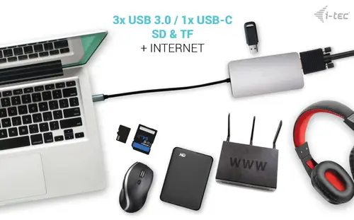 Metal USB-C Travel Nano Dock HDMI/VGA with LAN + Power Delivery 100 W - Imagen 11
