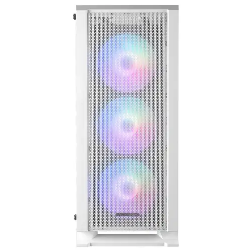MC-C, Caja PC ATX, Panel Frontal Metal-Mesh, Cristal Templado, 3 Ventiladores Frontales FRGB 120mm, Blanco - Imagen 3