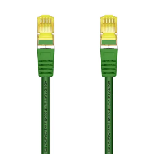 Cable De Red Latiguillo RJ45 LSZH Cat.7 600 MHz S/FTP PIMF AWG26, Verde, 25 cm - Imagen 2