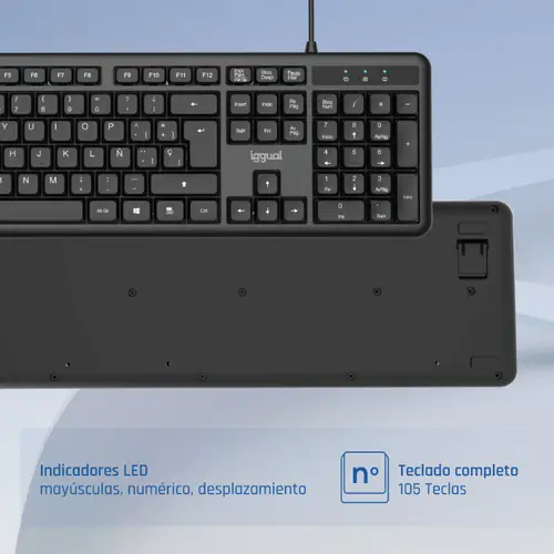 Teclado USB estándar CK-OFFICE-105T negro - Imagen 4