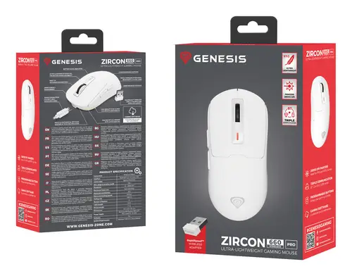 NMG-2194 ratón Juego Ambidextro Bluetooth + USB Type-C Óptico 26000 DPI - Imagen 4