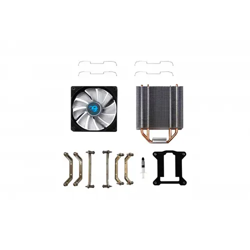 Cyclone II LED Blue Procesador Enfriador 12 cm Negro 1 pieza(s) - Imagen 4