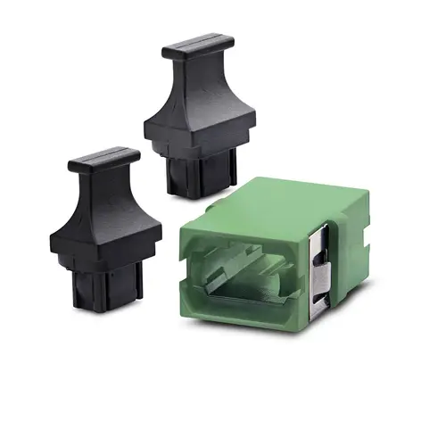 Acoplador de Fibra Óptica MPO/MTP Monomodo - para Cableado Recto - Key Up Key Down - Acoplador de Fibra MPO/MTP-APC para Panel de Parcheo - Verde - Imagen 6