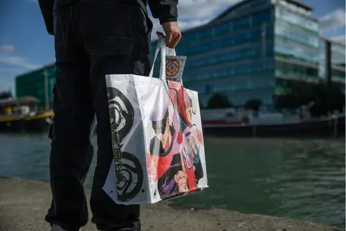KX JUJUTSU SHOPPING BAG WHITE Blanco Bolso grande - Imagen 3