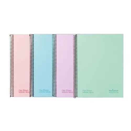 BLOC NAVIGATOR A4 80h HZ PASTEL SURTIDO - Pack de 5 unidades
