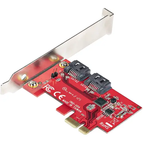 Tarjeta PCIe SATA - Tarjeta PCI Express Controladora de 2 Puertos SATA de 6Gbps - de Perfil Completo o Bajo - Tarjeta Adaptadora PCI Express a SATA - ASM1061 sin RAID - Imagen 2