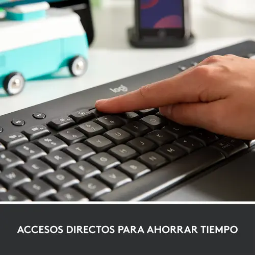 920-010917 teclado Oficina RF Wireless + Bluetooth QWERTY Español Grafito - Imagen 9