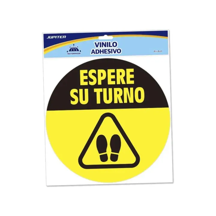 BISMARK VINILO ADHESIVO REDONDO ESPERE SU TURNO