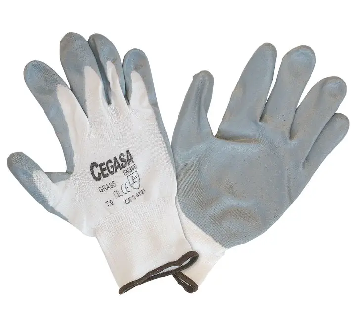 GUANTES CEGASA NITRILO GRIS NYLON T7 PAR 327098