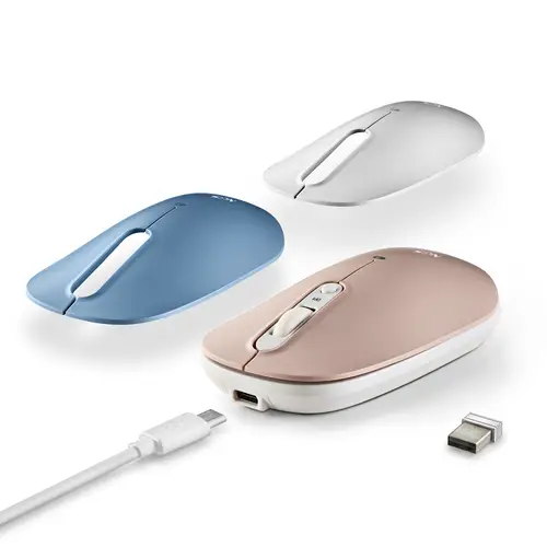SHELL RB ratón Oficina Ambidextro RF Wireless + Bluetooth Óptico 1600 DPI - Imagen 4