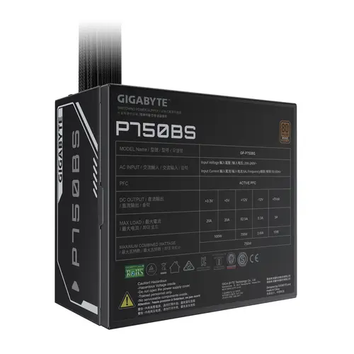 P750BS Fuente de Alimentación - PCI-E 6+2 Pin x 4, 80 PLUS Bronze, Ventilador de 120 mm, Compatible con ATX, Enchufe EU - Imagen 6