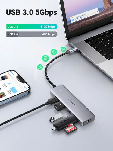 70336 hub de interfaz USB 3.2 Gen 1 (3.1 Gen 1) Type-C 5000 Mbit/s - Imagen 14