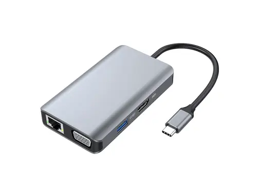 DONN21G base para portátil y replicador de puertos Alámbrico USB 3.2 Gen 1 (3.1 Gen 1) Type-C Gris - Imagen 6