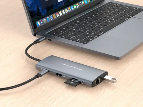 DONN06G base para portátil y replicador de puertos Alámbrico USB 3.2 Gen 1 (3.1 Gen 1) Type-C Gris - Imagen 8