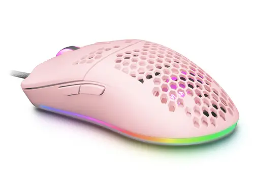 MMAX, Ratón Ultraligero 69g, Óptico 12400DPI, Chroma RGB, Soft, Rosa - Imagen 1